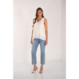 Pantalon en jean avec broderies