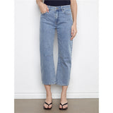 Pantalon en jean coupe droite - Taille : 8 - Couleur : Bleu Denim