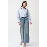 Pantalon en jean extensible classique à jambe