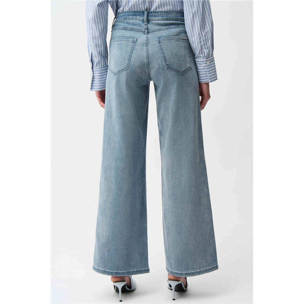 Pantalon en jean extensible classique à jambe