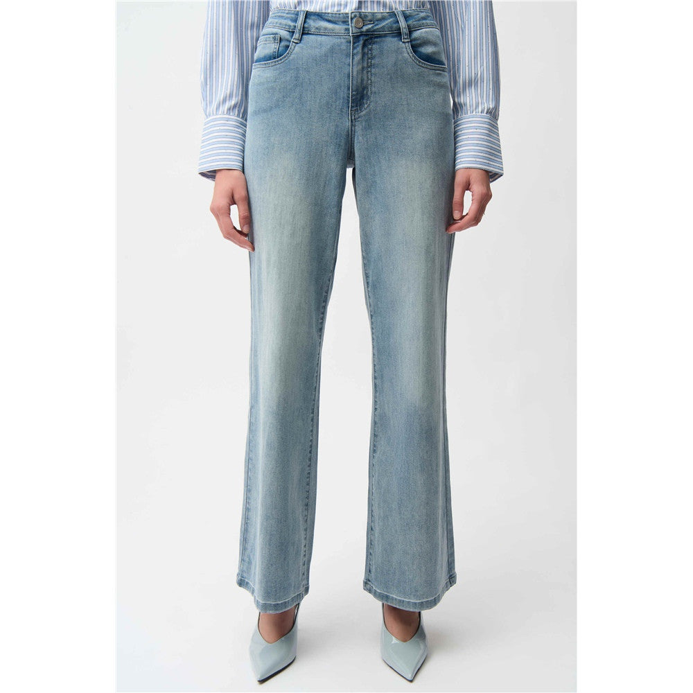 Pantalon en jean extensible classique à jambe - Taille : 6 - Couleur : Denim Bleu pâle