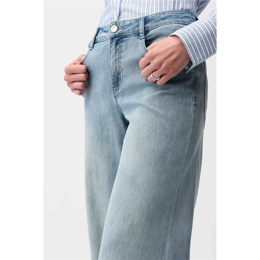Pantalon en jean extensible classique à jambe