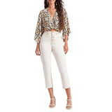 Pantalon en jeans aux chevilles - Taille : 16 - Couleur : Ecru