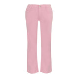 Pantalon en jeans avec poches - Taille : 28 - Couleur : Rose