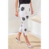 Pantalon étroit avec imprimé fleur
