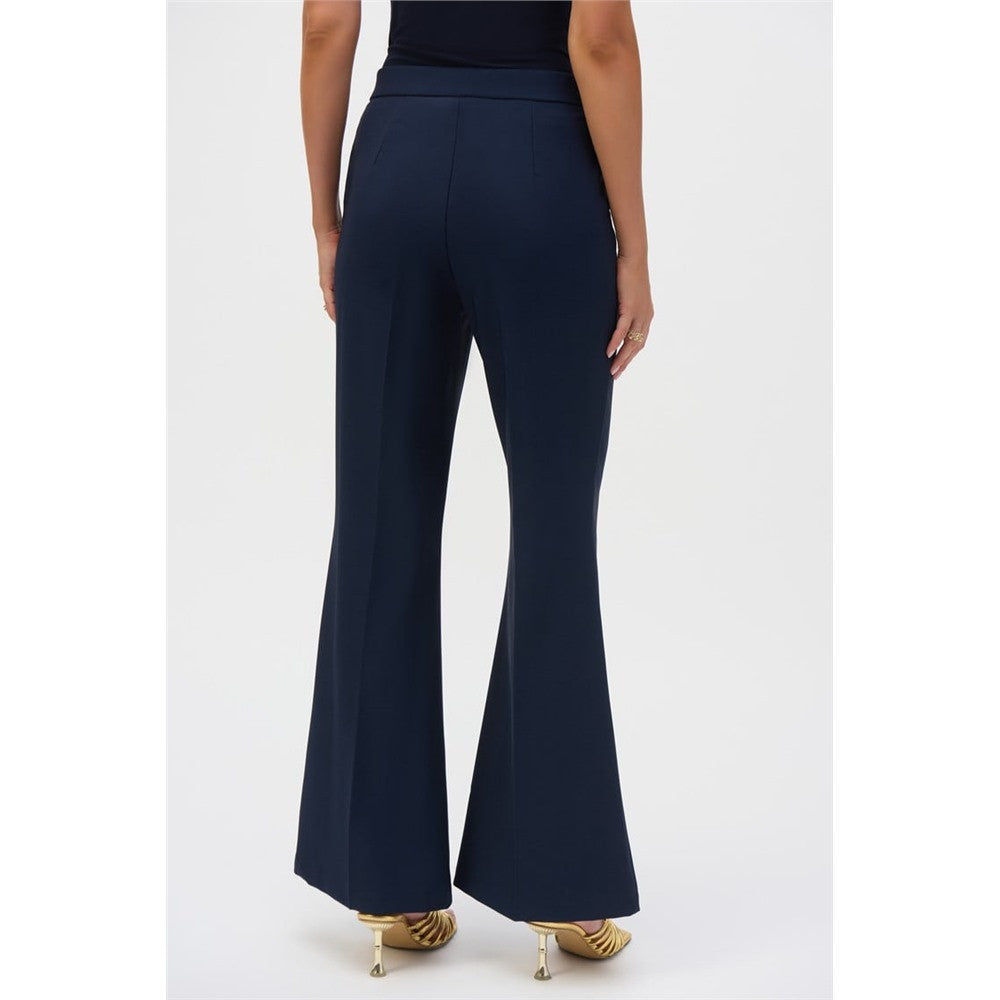 Pantalon évasé à enfiler en sergé de luxe
