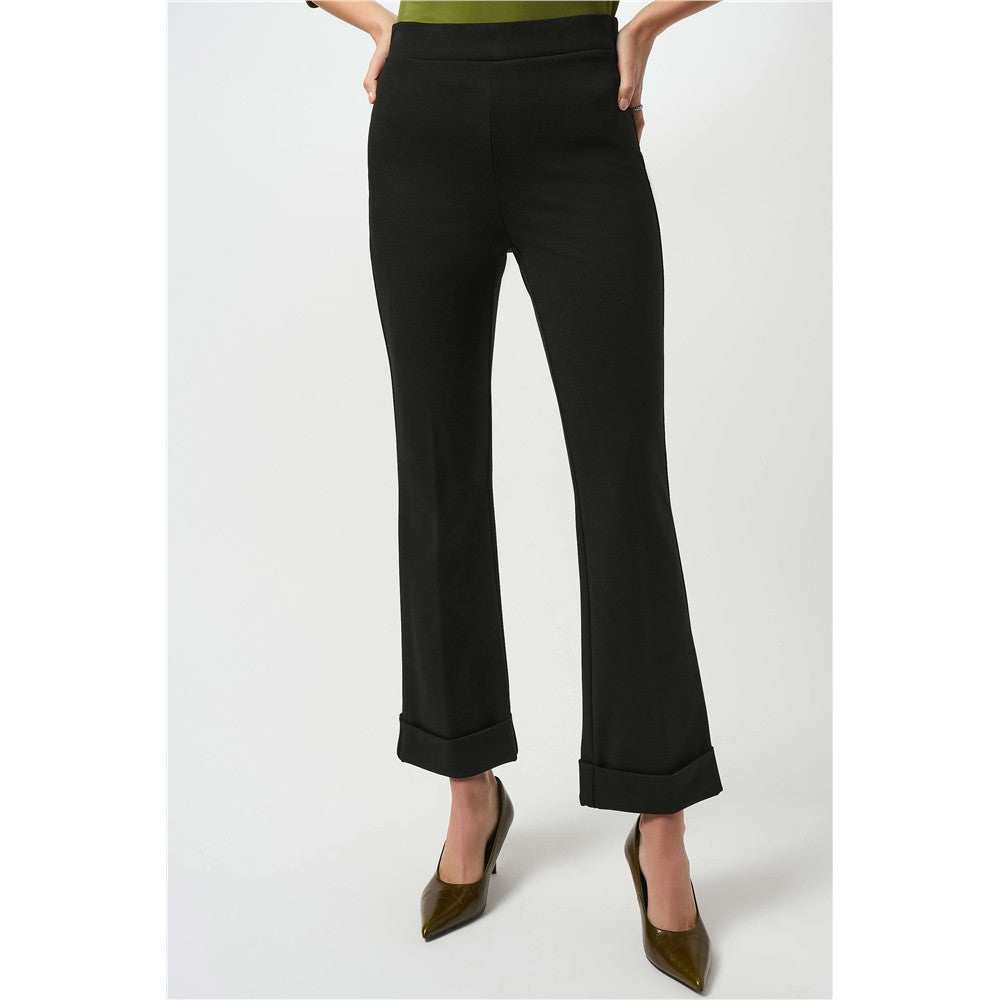 Pantalon évasé à enfiler en tricot épais - Taille : 4 - Couleur : Noir