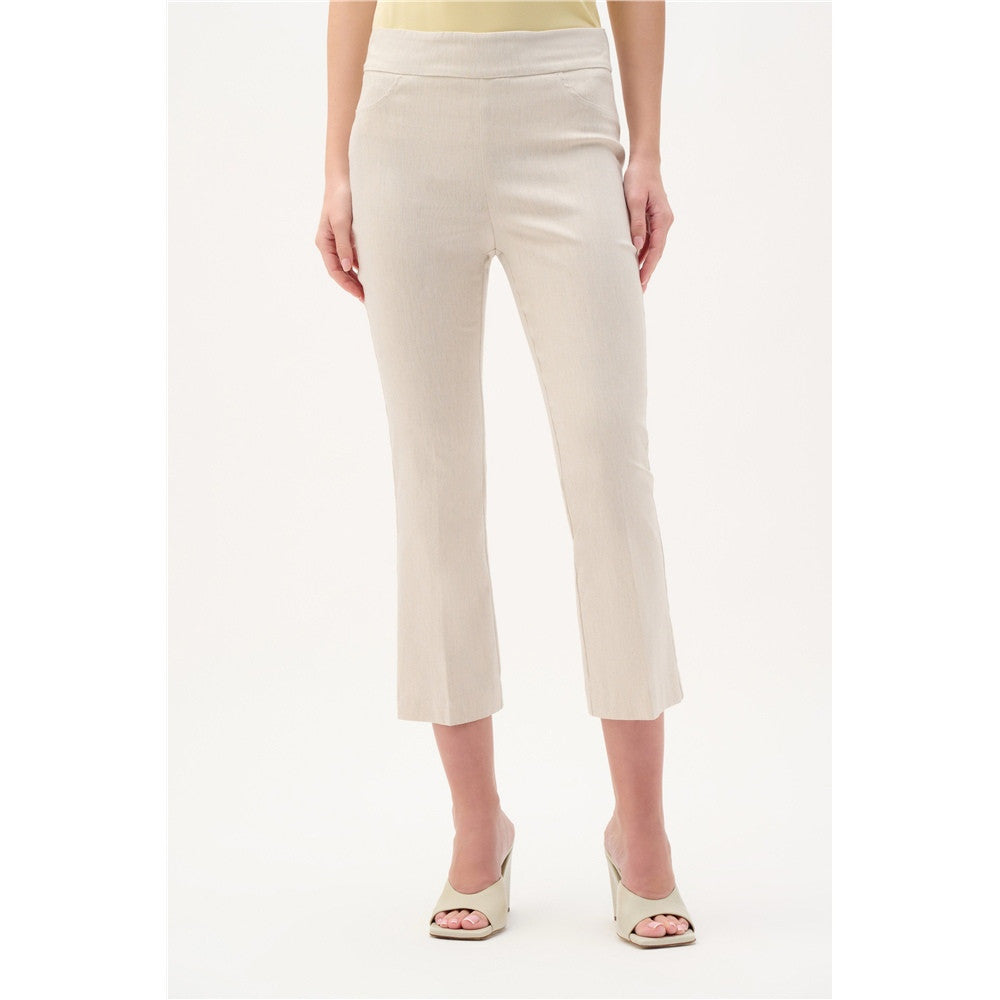 Pantalon évasé en tissu millennium - Taille : 18 - Couleur : Naturel
