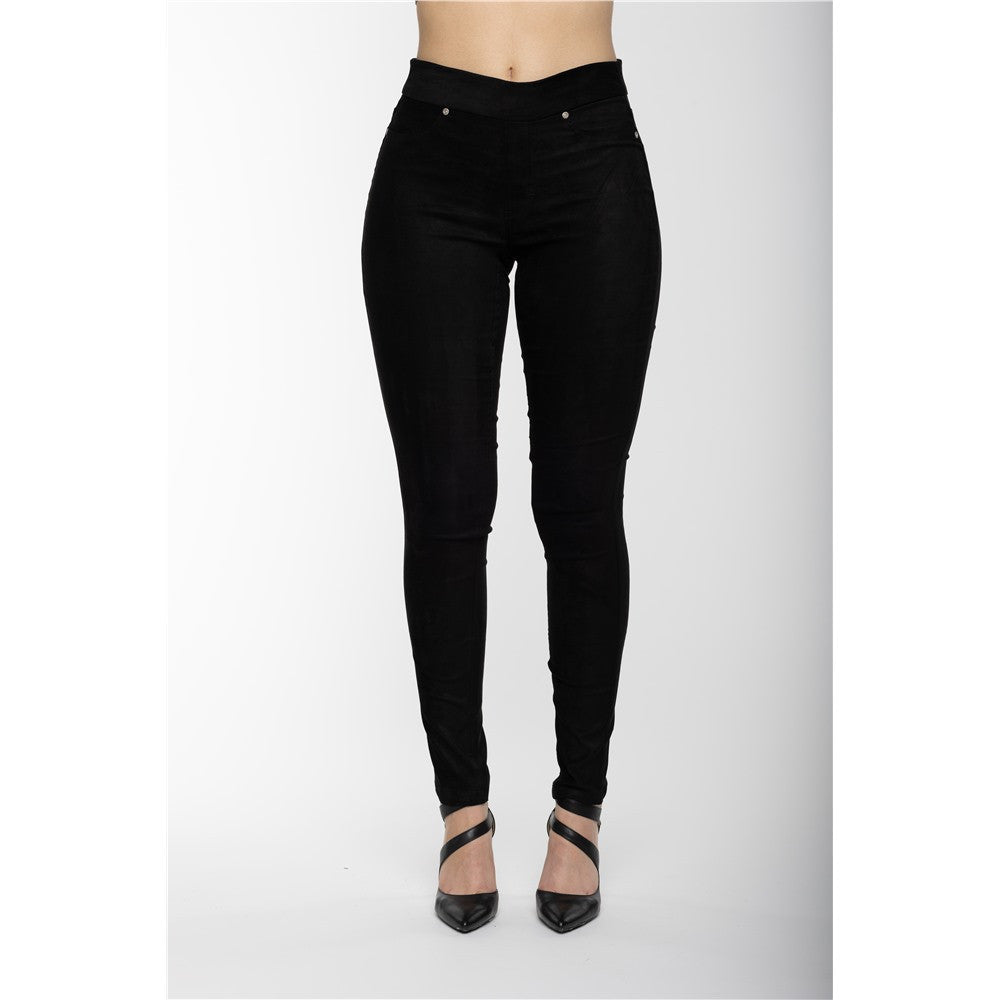 Pantalon fini suèdé - Taille : 36 - Couleur : Noir