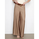 Pantalon fluide à jambe - Taille : 4 - Couleur : Sable