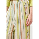 Pantalon fluide taille à enfiler rayé