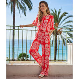 Pantalon imprimé coupe fluide