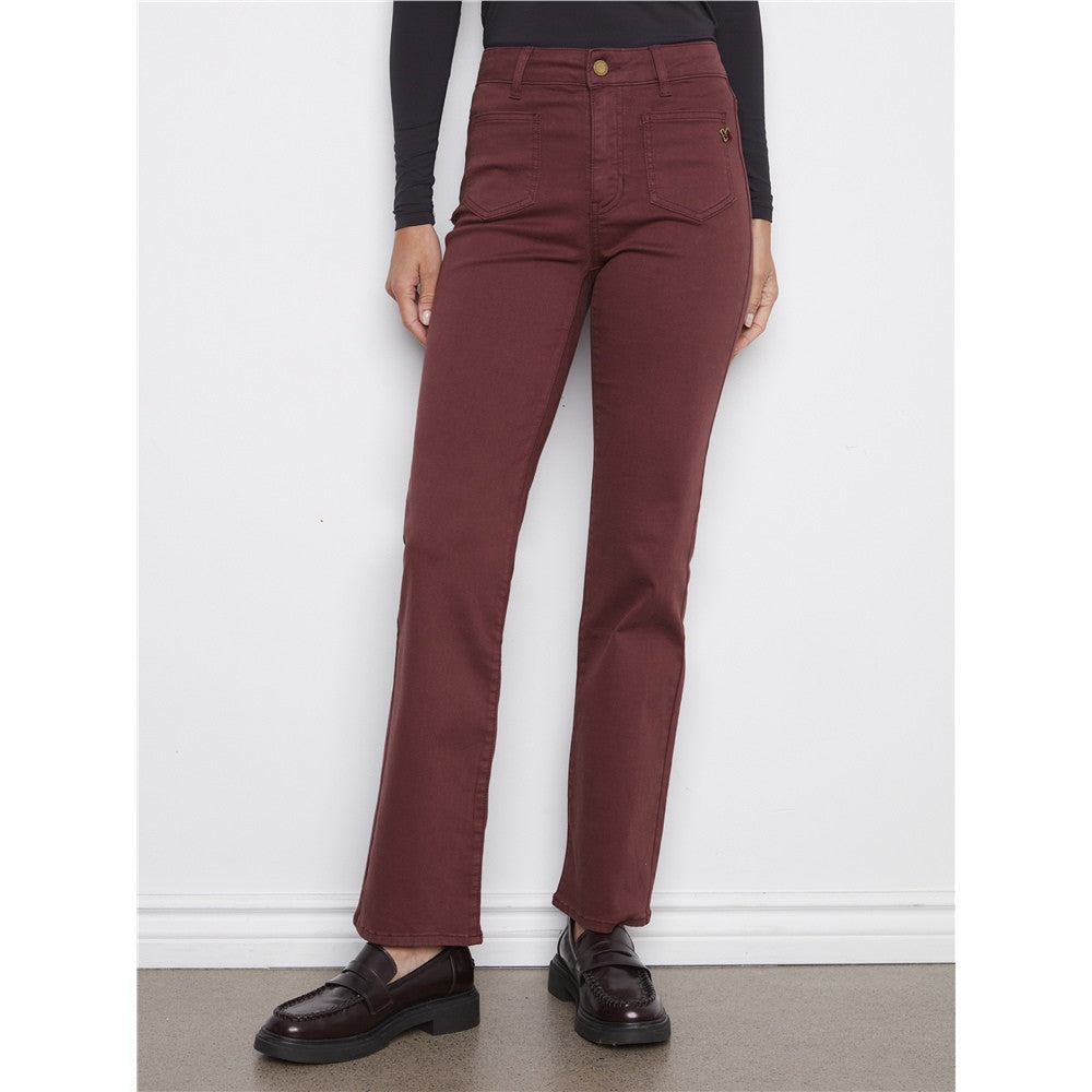 Pantalon jambe droite - Taille : 16 - Couleur : Cabernet