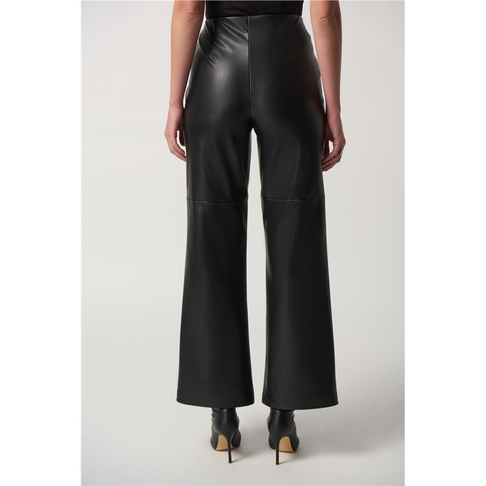 Pantalon jambe évasée faux cuir