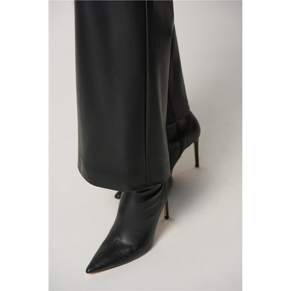 Pantalon jambe évasée faux cuir