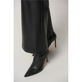 Pantalon jambe évasée faux cuir