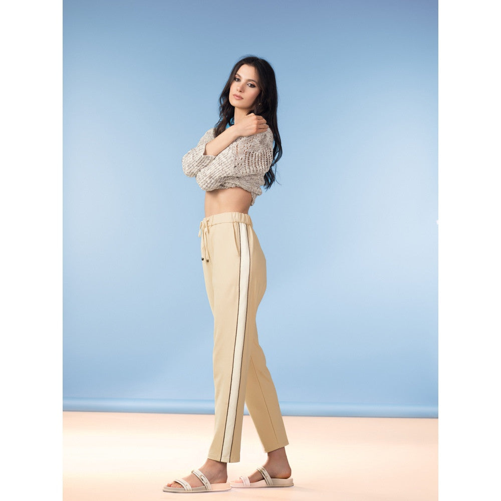 Pantalon jogger à bandes contrastantes - Taille : XLARGE - Couleur : Sable