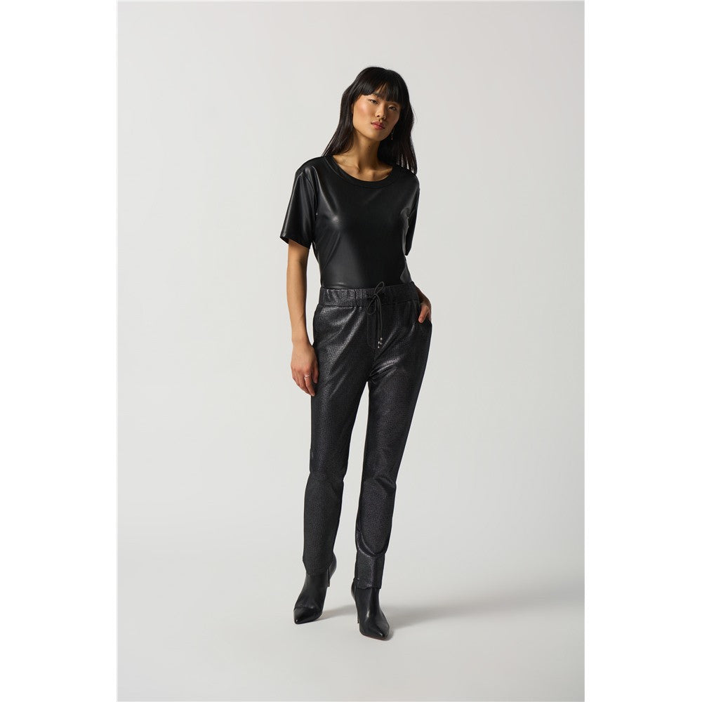 Pantalon jogger élégant - Taille : 4 - Couleur : Noir/Argent