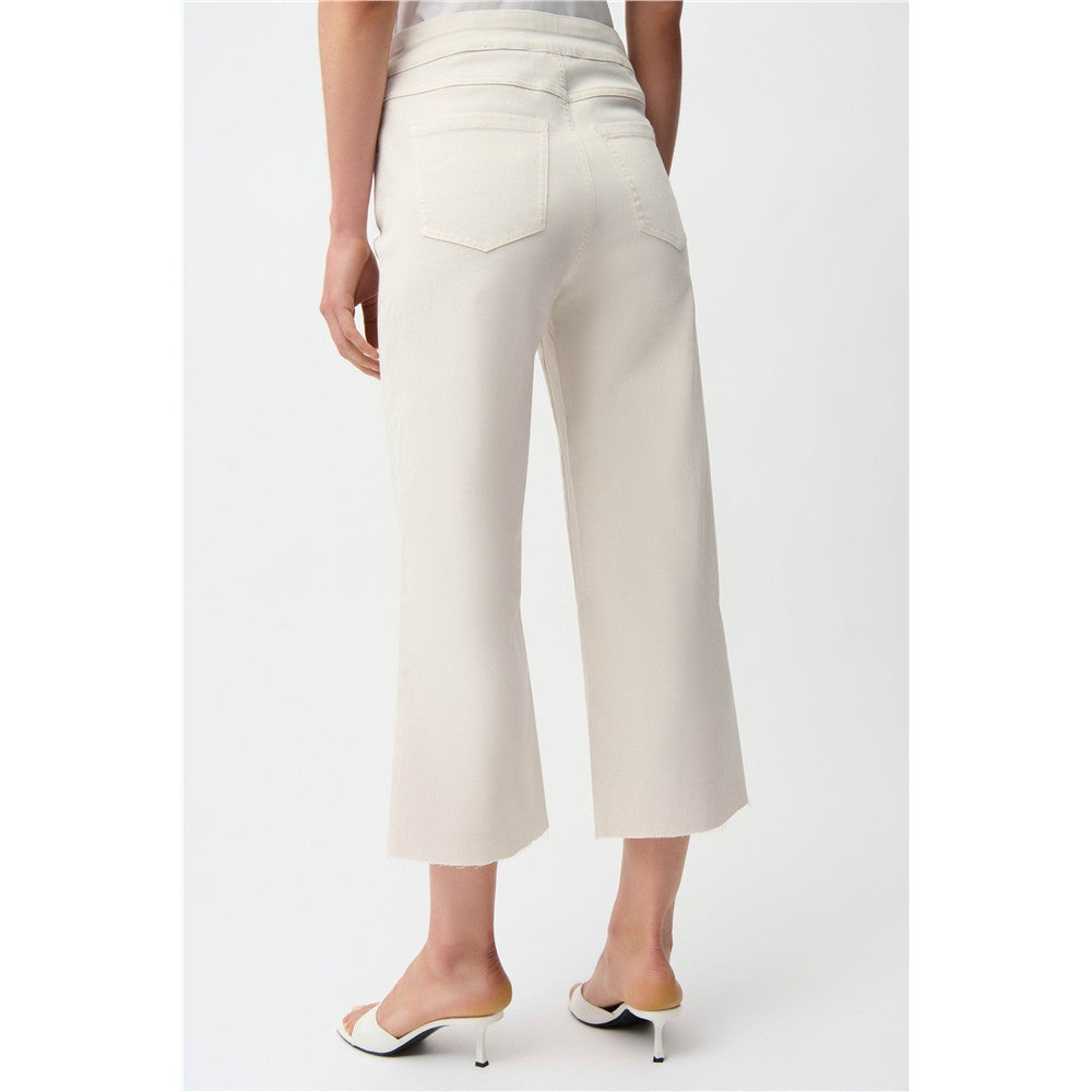 Pantalon jupe-culotte en denim avec strass