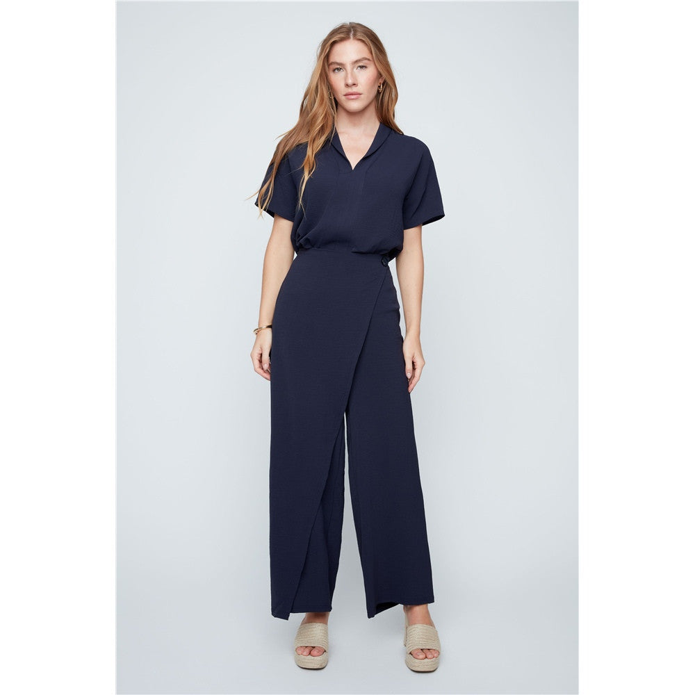 Pantalon large effet portefeuille