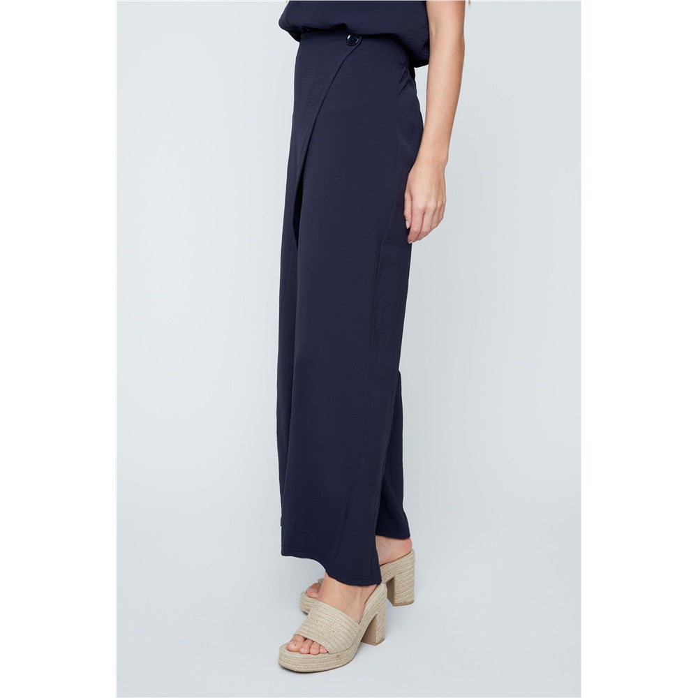 Pantalon large effet portefeuille
