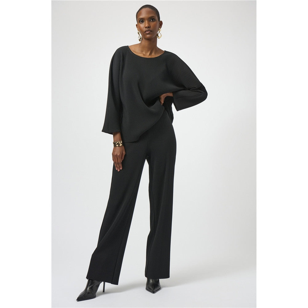 Pantalon large en crêpe de scuba plissé