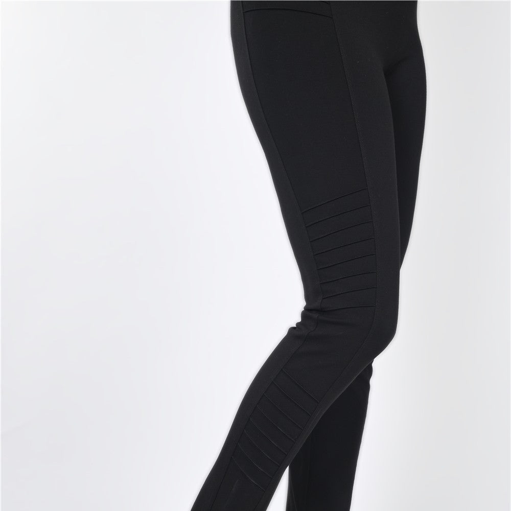 Pantalon legging ligné sur côtés