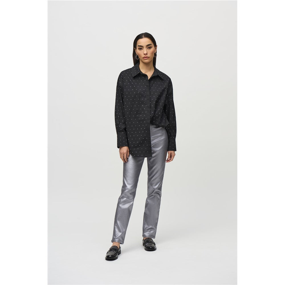 Pantalon métallisé - Taille : 4 - Couleur : Argent