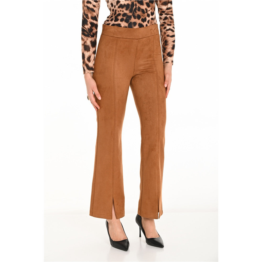 Pantalon taille à enfiler - Taille : 6 - Couleur : Cognac