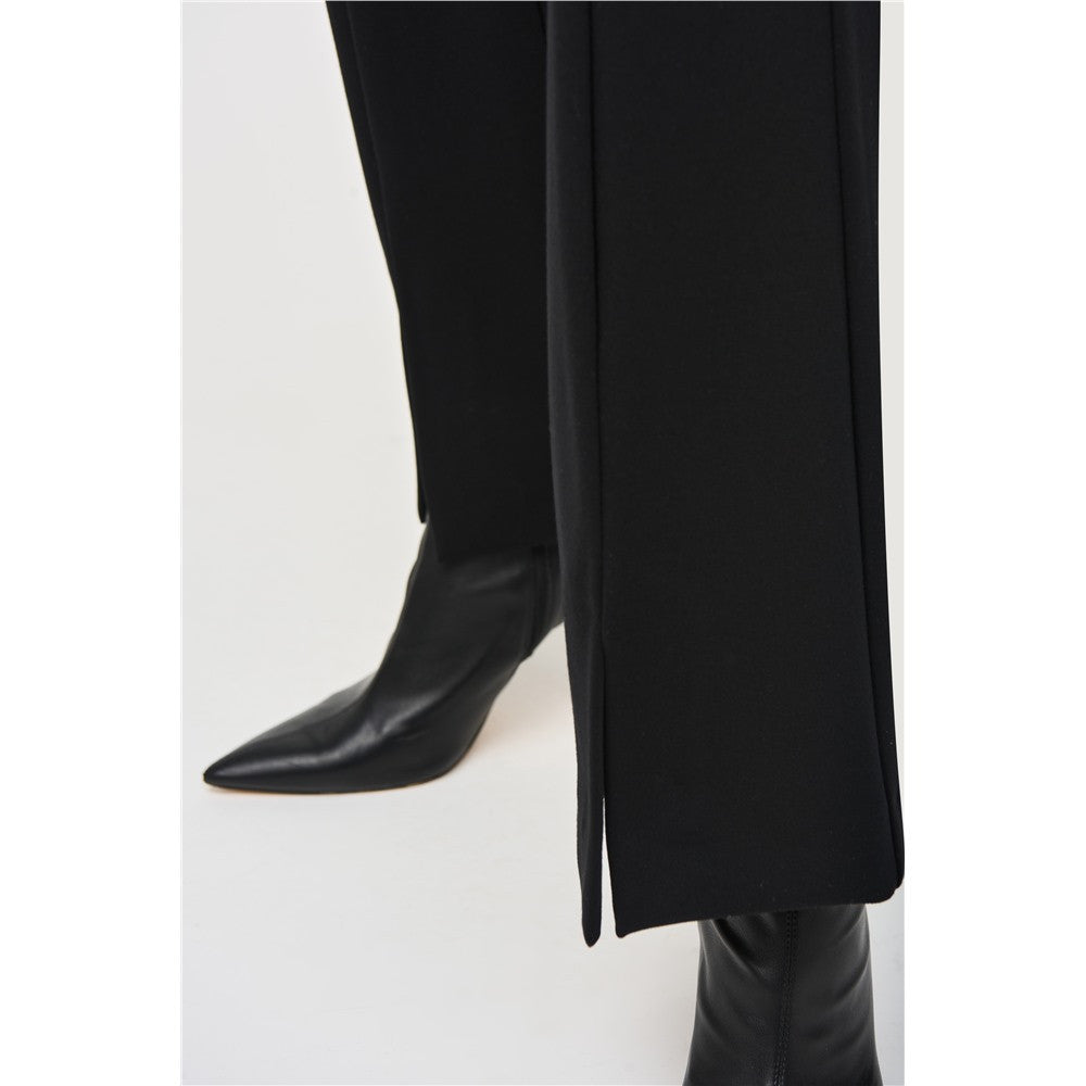 Pantalon tricot épais & cuir vegan