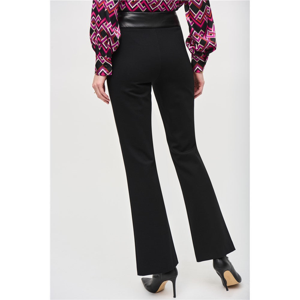 Pantalon tricot épais & cuir vegan