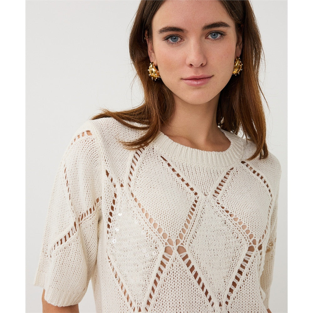 Pull avec motif géométrique