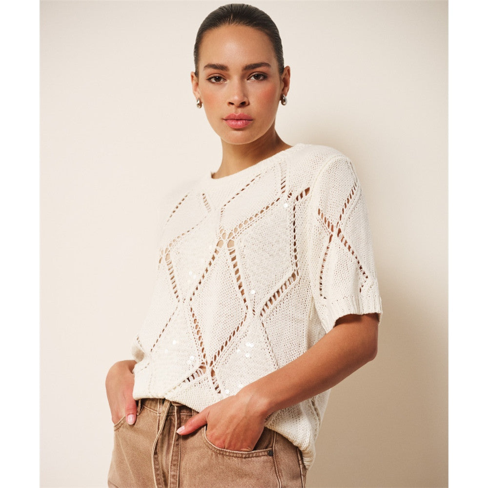 Pull avec motif géométrique