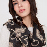 Foulard réversible à motifs