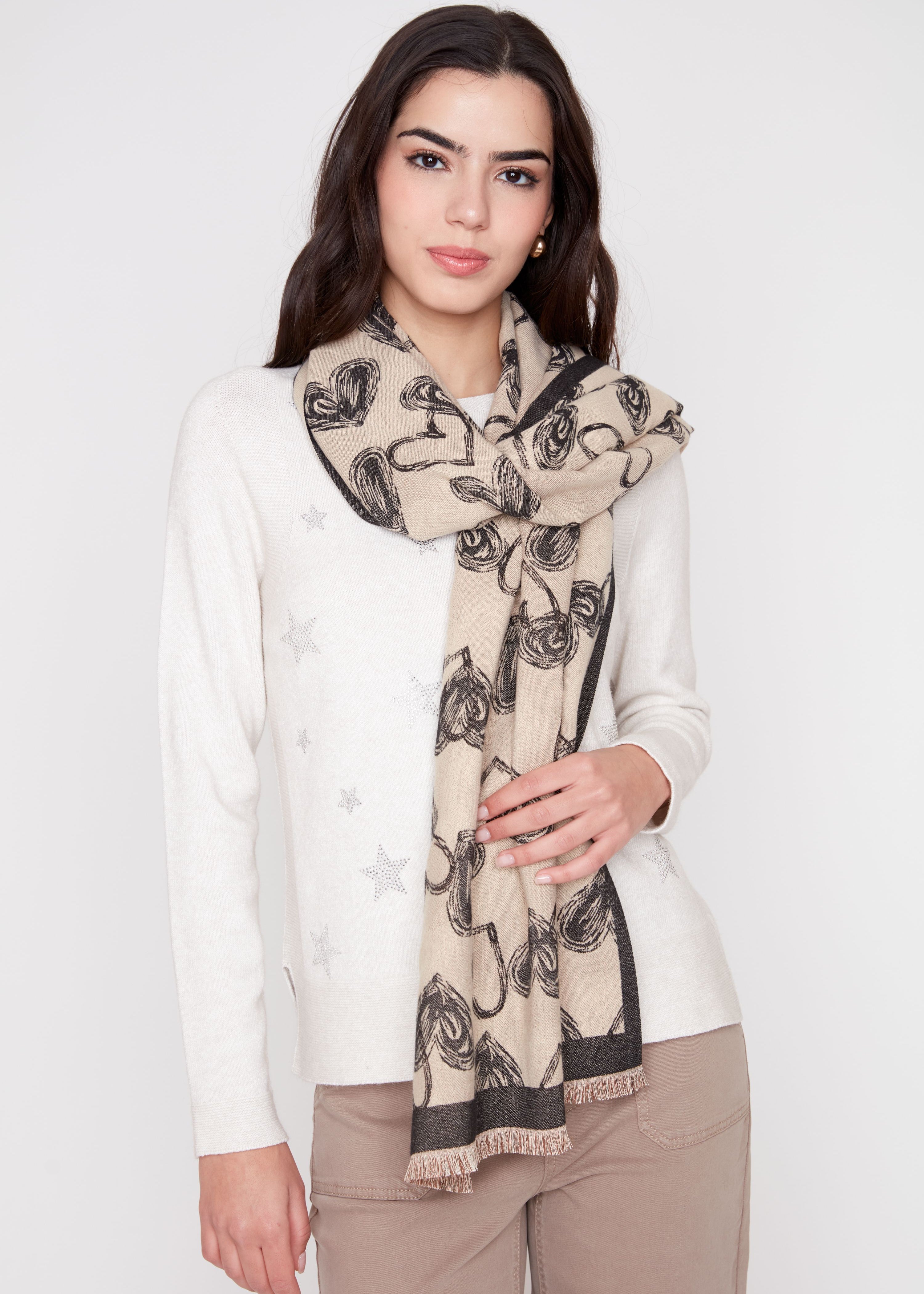 Foulard réversible à motifs