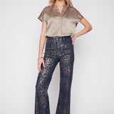 Elora | Pantalon léopard métallisé
