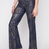 Elora | Pantalon léopard métallisé