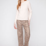 Leni | Pantalon léopard métallisé