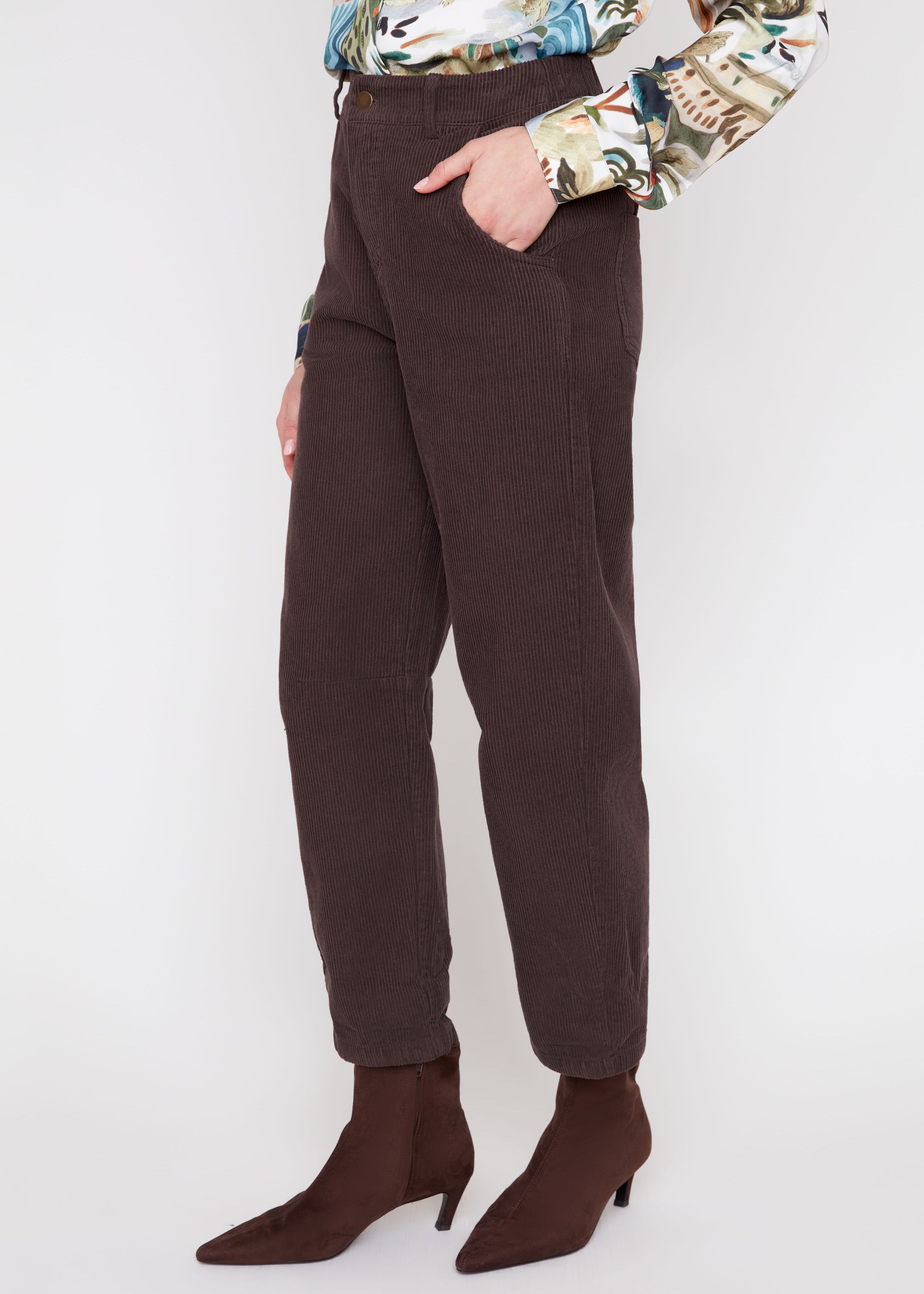 Tali | Pantalon baril en velours côtelé
