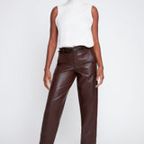 Lara | Pantalon baril en cuir vegan