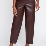 Lara | Pantalon baril en cuir vegan