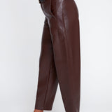 Lara | Pantalon baril en cuir vegan