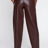 Lara | Pantalon baril en cuir vegan