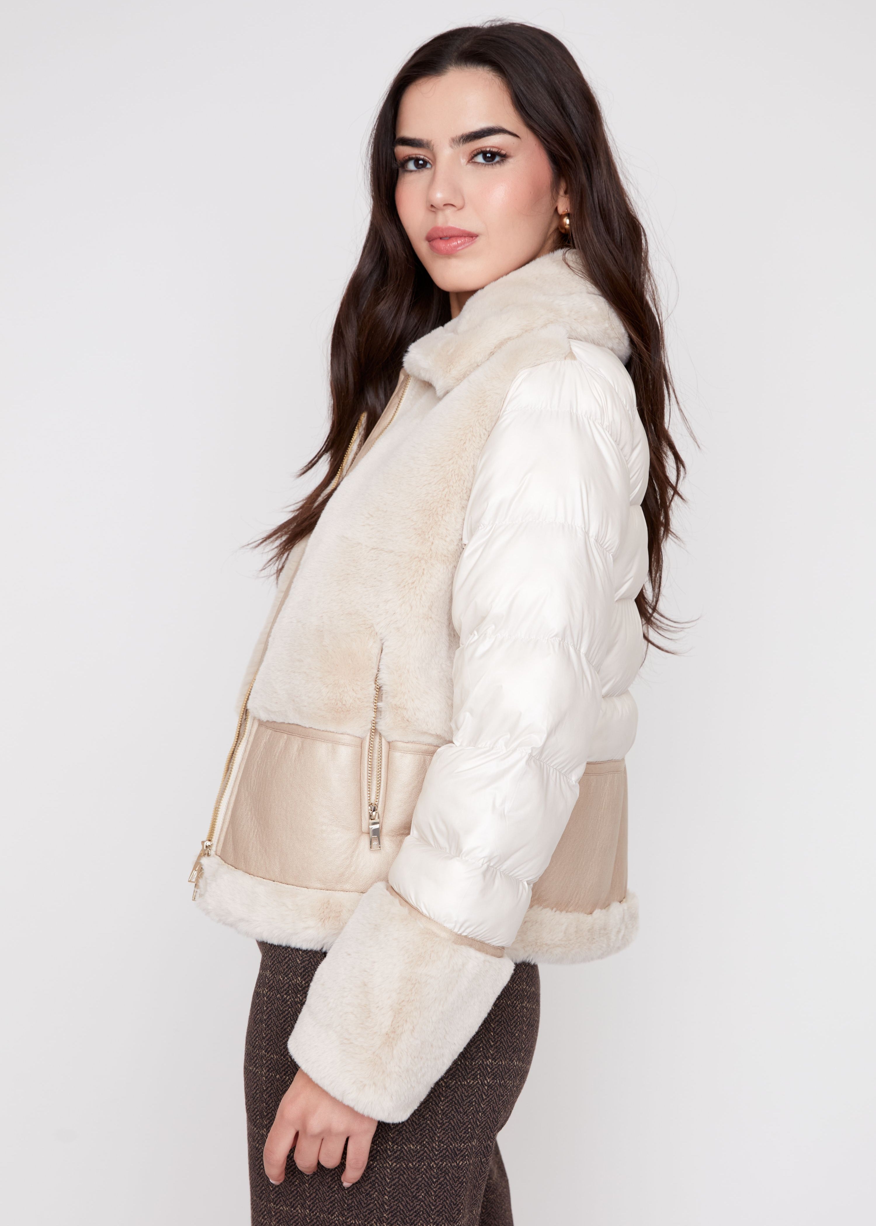 Alina | Manteau matelassé en fourrure