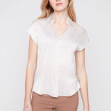 Haven | Chemisier rayé en satin