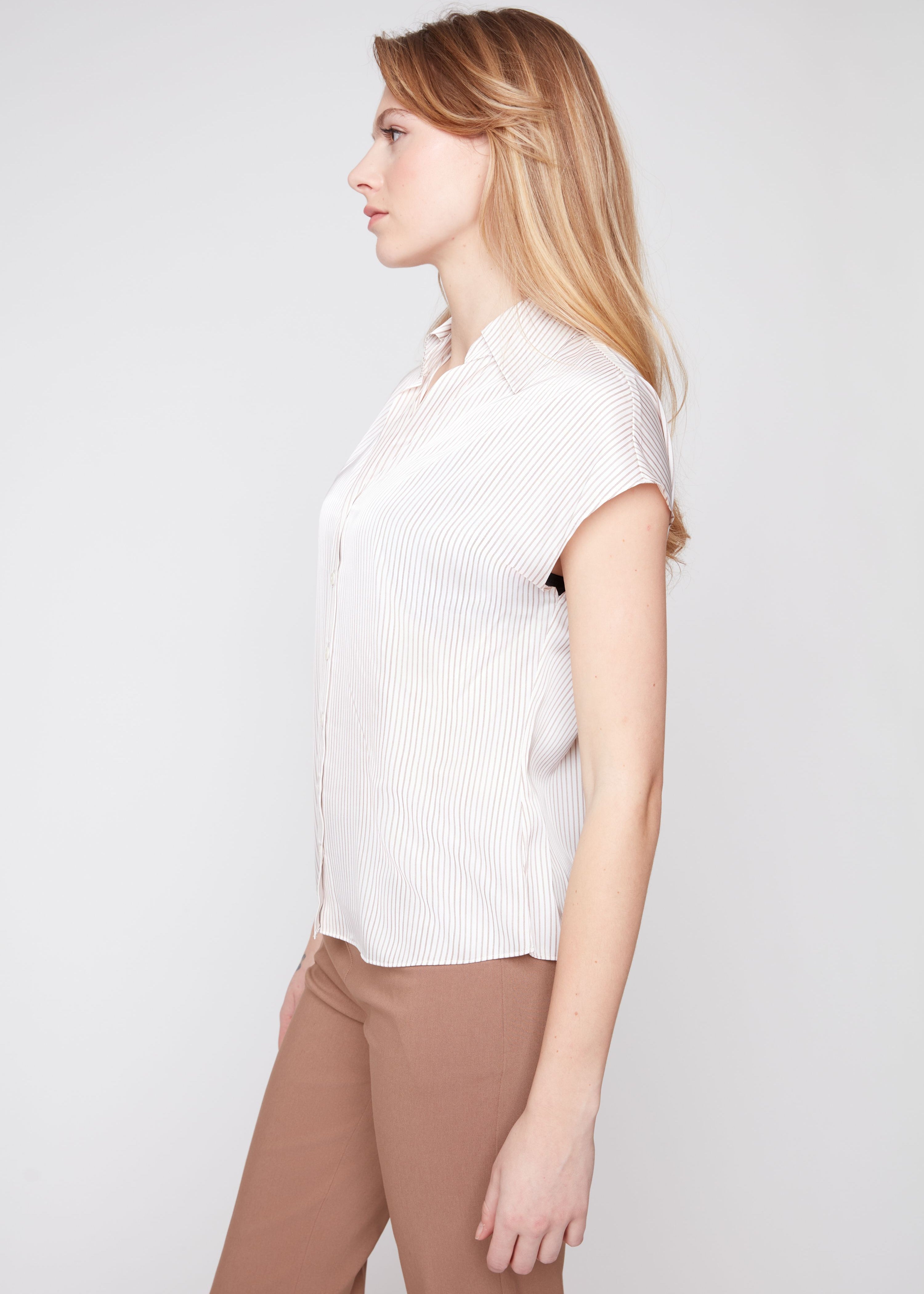 Haven | Chemisier rayé en satin