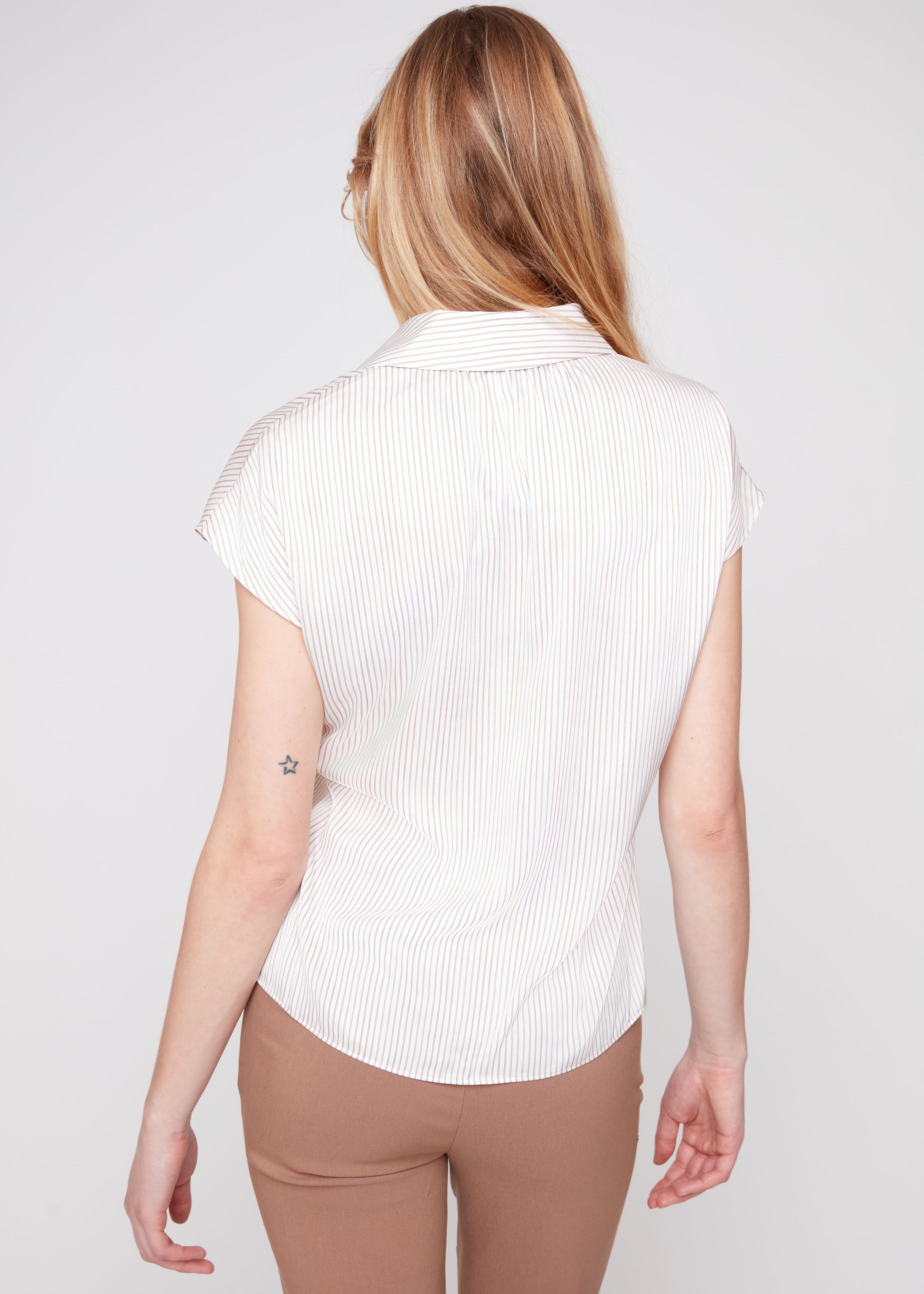 Haven | Chemisier rayé en satin