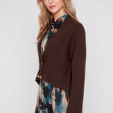 Cardigan en tricot avec boutons dorés