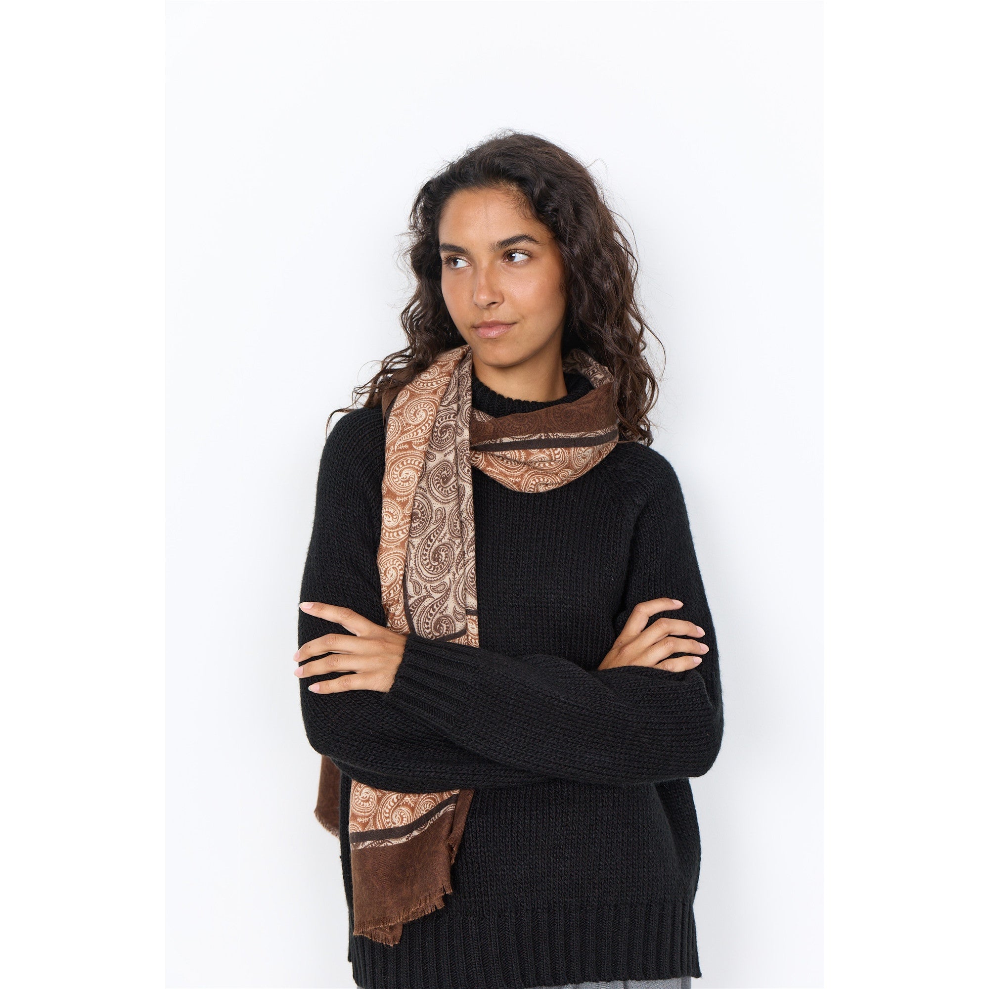 Rio | Foulard imprimé - Taille : ONE SIZE - Couleur : Brun Chocolat