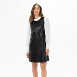 Robe Jumper cuir vegan - Taille : 8 - Couleur : Noir